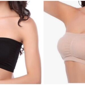 NWT 2 Zuku Life Women's Basic Stretch Layer Seamless Tube Bra Bandeau Top